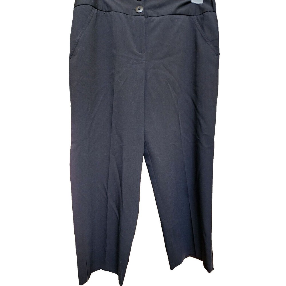 Black Dress Pants Larry Levine Size 10 Stretch Work Office